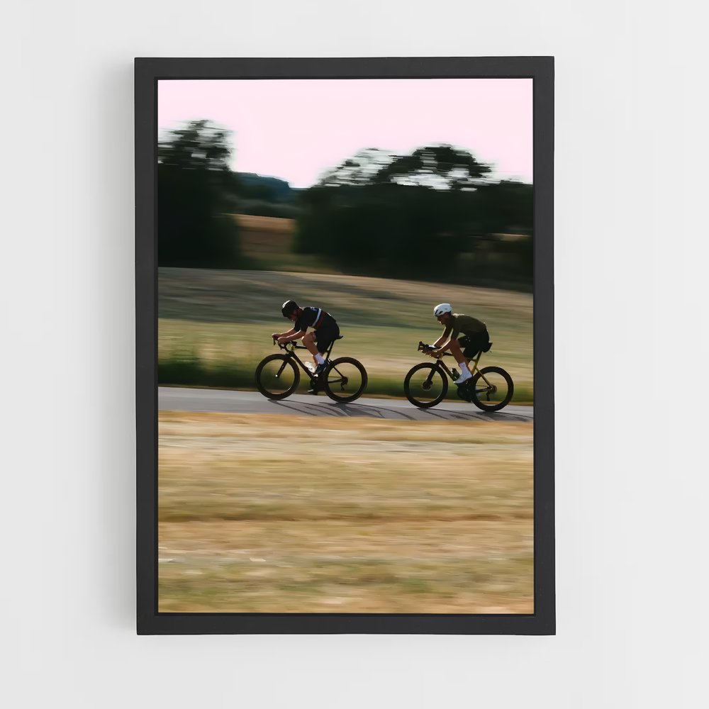 Poster Route des Cyclistes – affiche Cyclisme (vue 2)